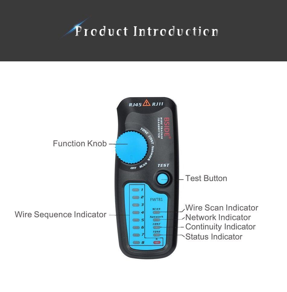 Cable Tracker Network Telephone line Detector wire finder wiring Wires - VirtuousWares:Global