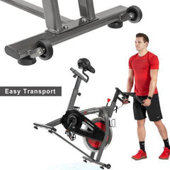 Indoor Cycling Bike 4-Way Adjustable Handlebar & Seat LCD Monitor - VirtuousWares:Global