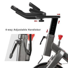 Indoor Cycling Bike 4-Way Adjustable Handlebar & Seat LCD Monitor - VirtuousWares:Global