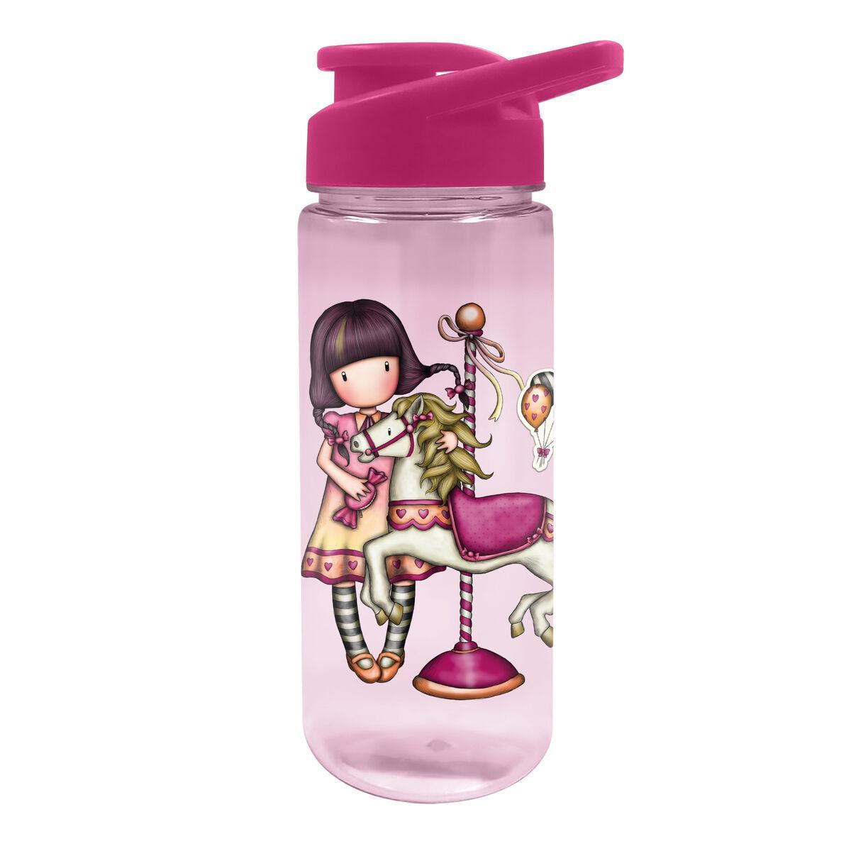 Water bottle Gorjuss Carousel Pink PVC (500 ml) - VirtuousWares:Global