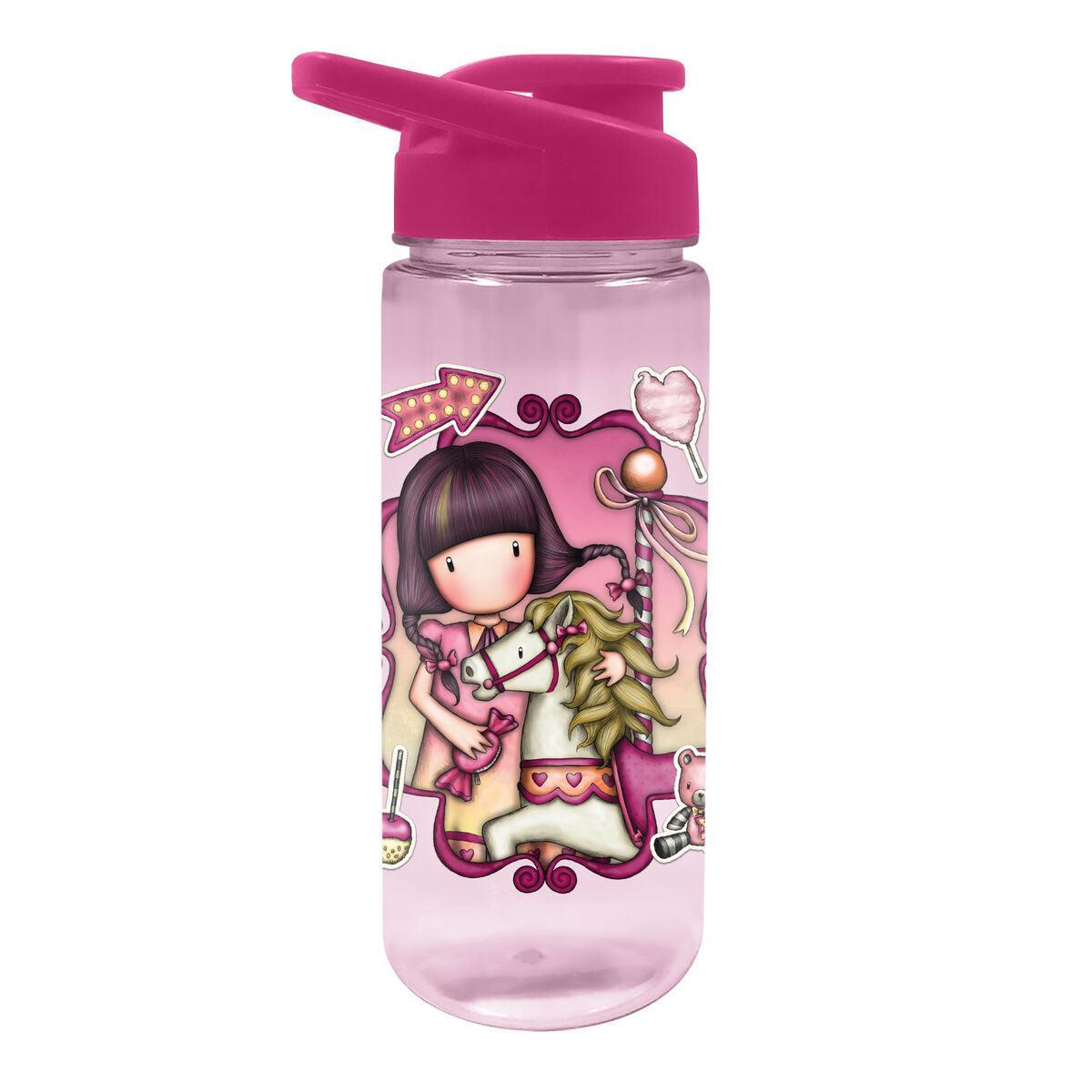 Water bottle Gorjuss Carousel Pink PVC (500 ml) - VirtuousWares:Global